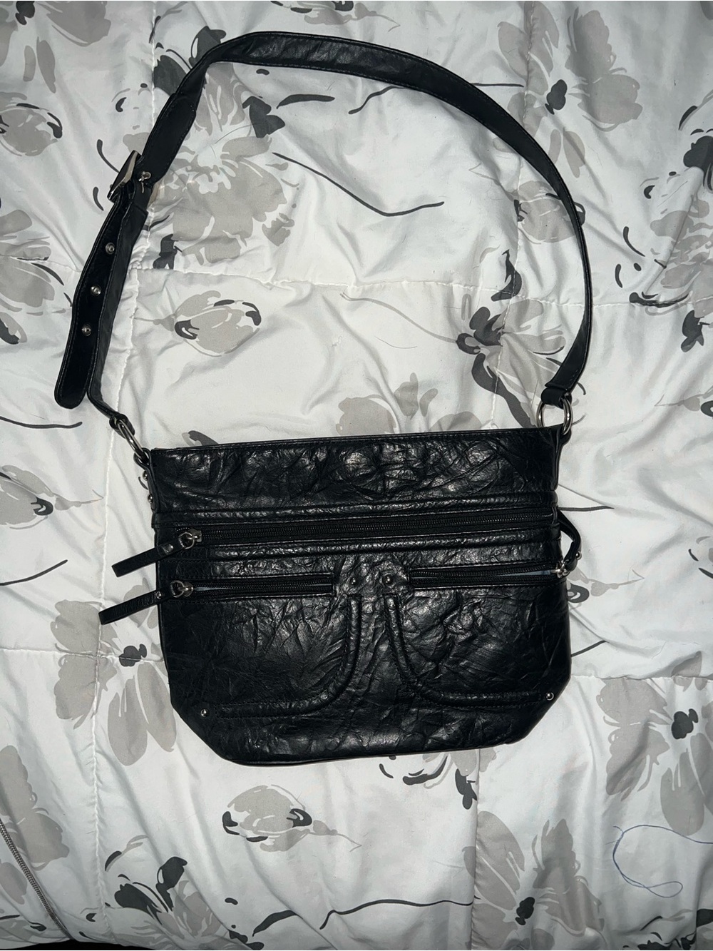 Stone & Co. Black Leather Crossbody Shoulder Bag